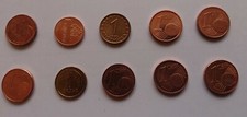 Collection of 10 x circulated 1 cent coins: various nations, years & condition 