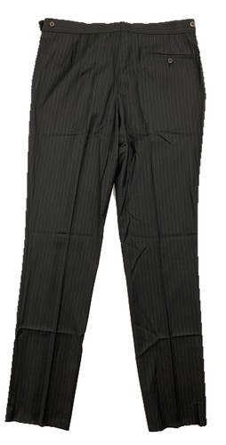 Carolina Herrera dunkelgraue Wollhose Nadelstreifen Größe 38 Made in Portugal - Bild 4 von 5