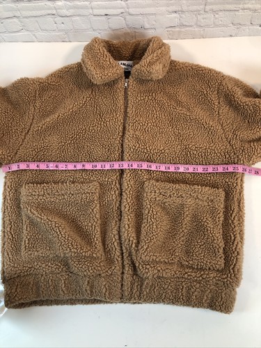 Chaqueta I Am Gia Abrigo Pequeño Gran Tamaño Oso de Peluche Tostado Cremallera Completa Forrada 2626 - Imagen 8 de 12