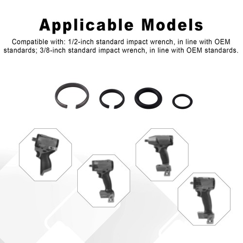 6 set 3/8" & 6 Sets 1/2" Impact Retaining Ring Wrench Socket Clip with O-Ring - Picture 3 of 7