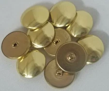 10 Count Buttons - Brass Metallic Gold Shank Dutch Costume Coat Buttons M211.41