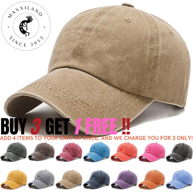 Men's Cotton Baseball Cap Polo Style Solid Adjustable Dad Hat Washed Ball Cap Men's Cotton Baseball Cap Polo Style Solid Adjustable Dad Hat Washed Ball Cap