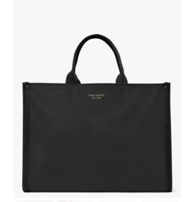 ◆KINDERSALMON◆ Posell Nylon Tote Bag Black kate spade- Little Better Sam- Large Nylon Tote/Crossbody