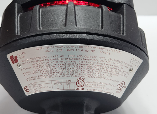 FEDERAL SIGNAL 151XST-012-024R RED STROBE LIGHT SERIES B - Picture 4 of 10