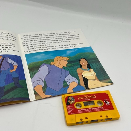 Vintage 1995 Pocahontas Disney Movie Read Along Book & Cassette Tape - Picture 5 of 6