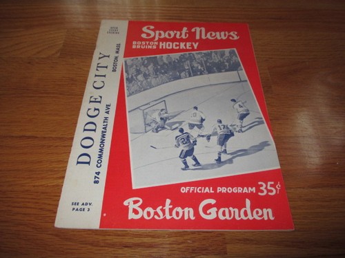 Boston Garden BRUINS 1961 Program vs ? Bronco Horvath Vic Stasiuk John Bucyk UKE - Picture 1 of 12