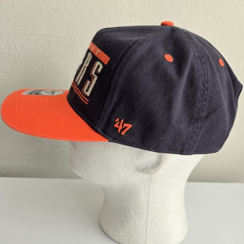 Detroit Tigers '47 Brand Hitch Spellout Hat Snapback MLB Retro Throwback 2 Tone - Picture 3 of 8