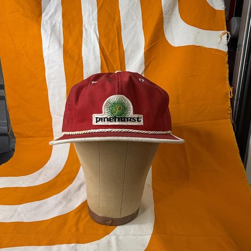 RARO Vintage Pinehurst Club Logo Rojo Snapback Cuerda Blanca Envío Rápido Gratis - Imagen 3 de 10