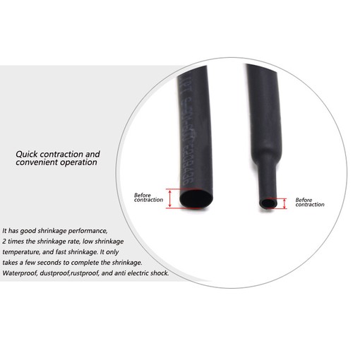 Color 2:1 Heat Shrinkable Tube 1mm-5mm Cable Electrical Sleeving Insulation - Picture 10 of 19