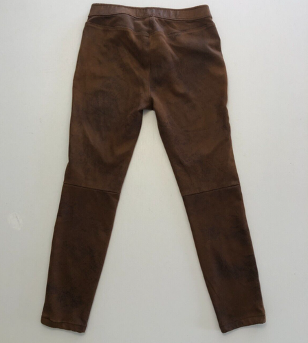 FREE PEOPLE Brown Faux Leather Stretch Leggings Womens Size 6 EUC - Picture 4 of 15