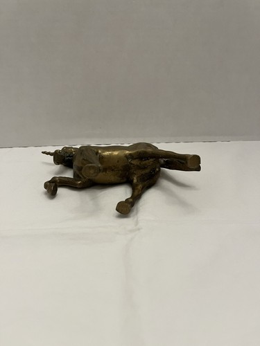 Vintage Brass Unicorn Prancing 5” Statue Figurine Mythical Fantasy - Picture 5 of 5