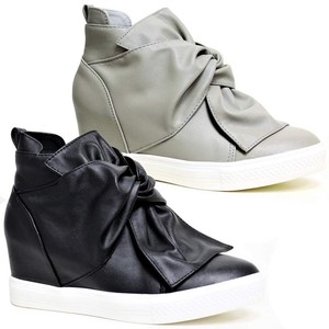 womens wedge trainer boots