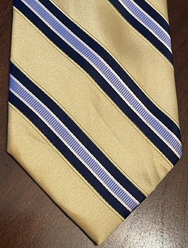 Michael Michael Kors Gold Blue 100% Silk Men’s Neck Tie Made In China