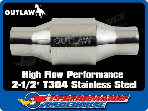 Outlaw Catalytic Converter High Flow Performance 2½" Stainless Steel - Picture 1 of 3