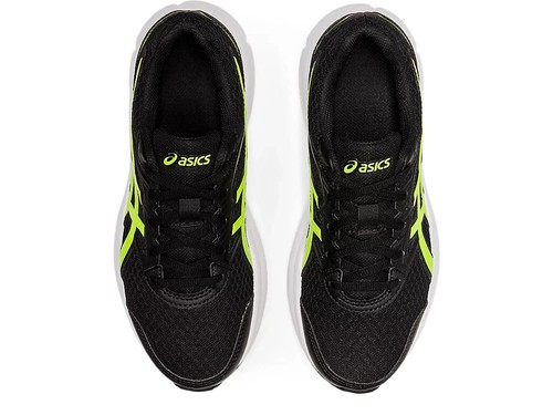 asics JOLT 3 GS Black/Hazard Green Running Sneakers Walking Shoe NIB Kids - Picture 6 of 7