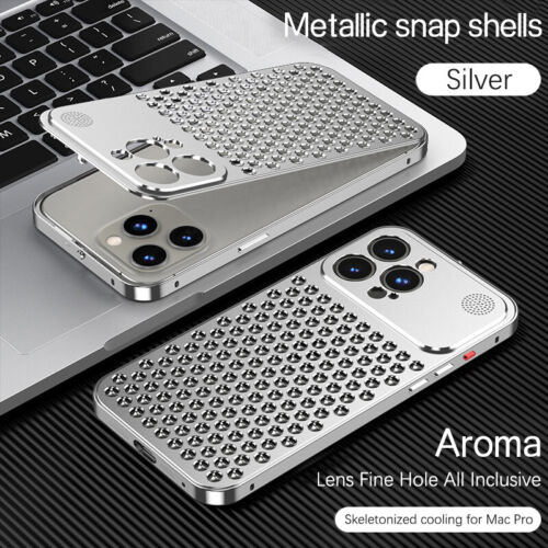 Hülle Für iPhone 15 Pro Max 14 13 12 Aluminium Metall Aromatherapie Schutz Etuis - Bild 14 von 17