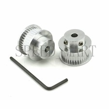 2X GT2 40T Aluminum Timing Belt Pulleys 6.35mm Bore 11mm Teeth Width 3D Printer
