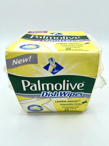 Palmolive Dish Wipes Lemon Grove Pretreated Disposable Cloths Discontinued 20 Ct - Picture 2 of 3