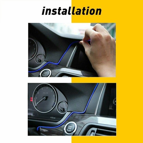 2m Cool Light Strip 12V DC Automotive LED Interior El Tape Ed-ge Ambient Lamp - Bild 10 von 13