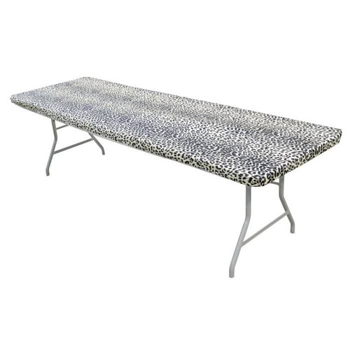 Kwik Covers 8' Rectangle Leopard Table Cover, 3096PK-L