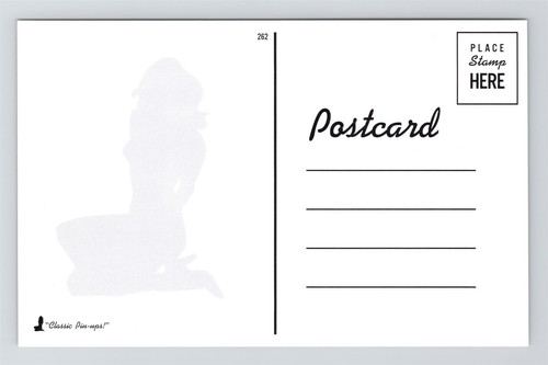 Nackte Dame sitzt auf einem Stuhl sexy Pose Pinup Girl klassisch Pin Up #262 Postkarte - Bild 2 von 2