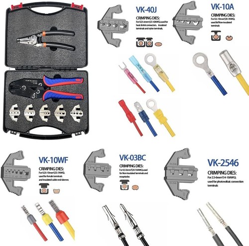 Spezialeinsätze Crimpzange Set Schnellwechsel Crimpzange Set mit Box Multifunktion - Bild 7 von 9