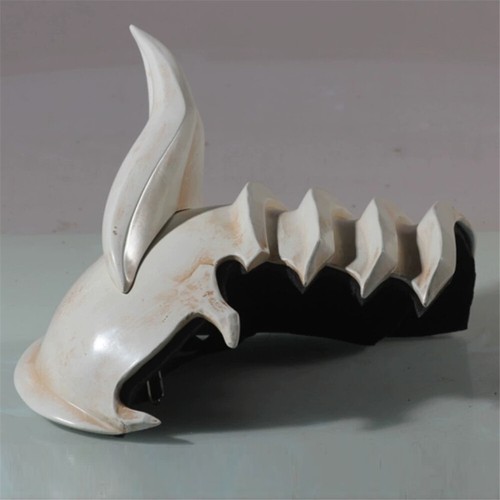 Anime BLEACH Ulquiorra Cifer Cosplay Helmet 1:1 Replica Wearable Mask GFRP Props - Picture 4 of 21