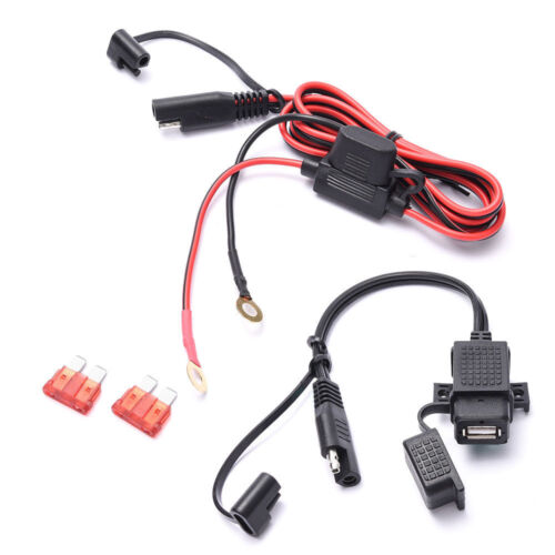 SAE to USB Cable Charger Adapter Waterproof For Motorcycle Bike Phone GPS Tablet - Picture 24 of 24