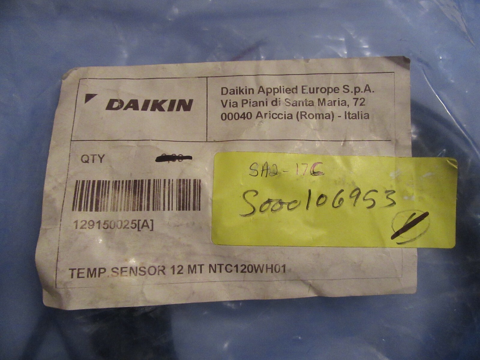 Daikin Temperature sensor NTC120WH01 12 mt eBay