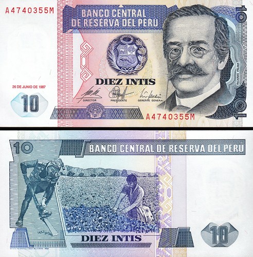 Peru 10 Intis 1987, UNC, 20 Stck. SET, aufeinanderfolgend, P-129 - Bild 2 von 4