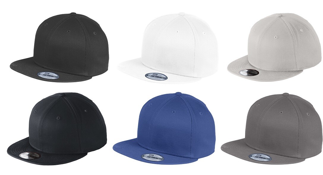 New Era 9Fifty 950 Flat Bill Snapback Hat -  Authentic NE400 - Ten Cap Colors