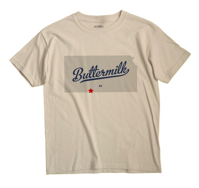 Buttermilk Kansas KS TShirt MAP eBay