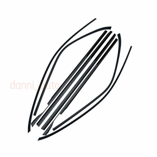 Fit For Benz 2020-2022 GLE Black Steel Windows Strip Sill Molding Cover Trim 8pc - Bild 2 von 8