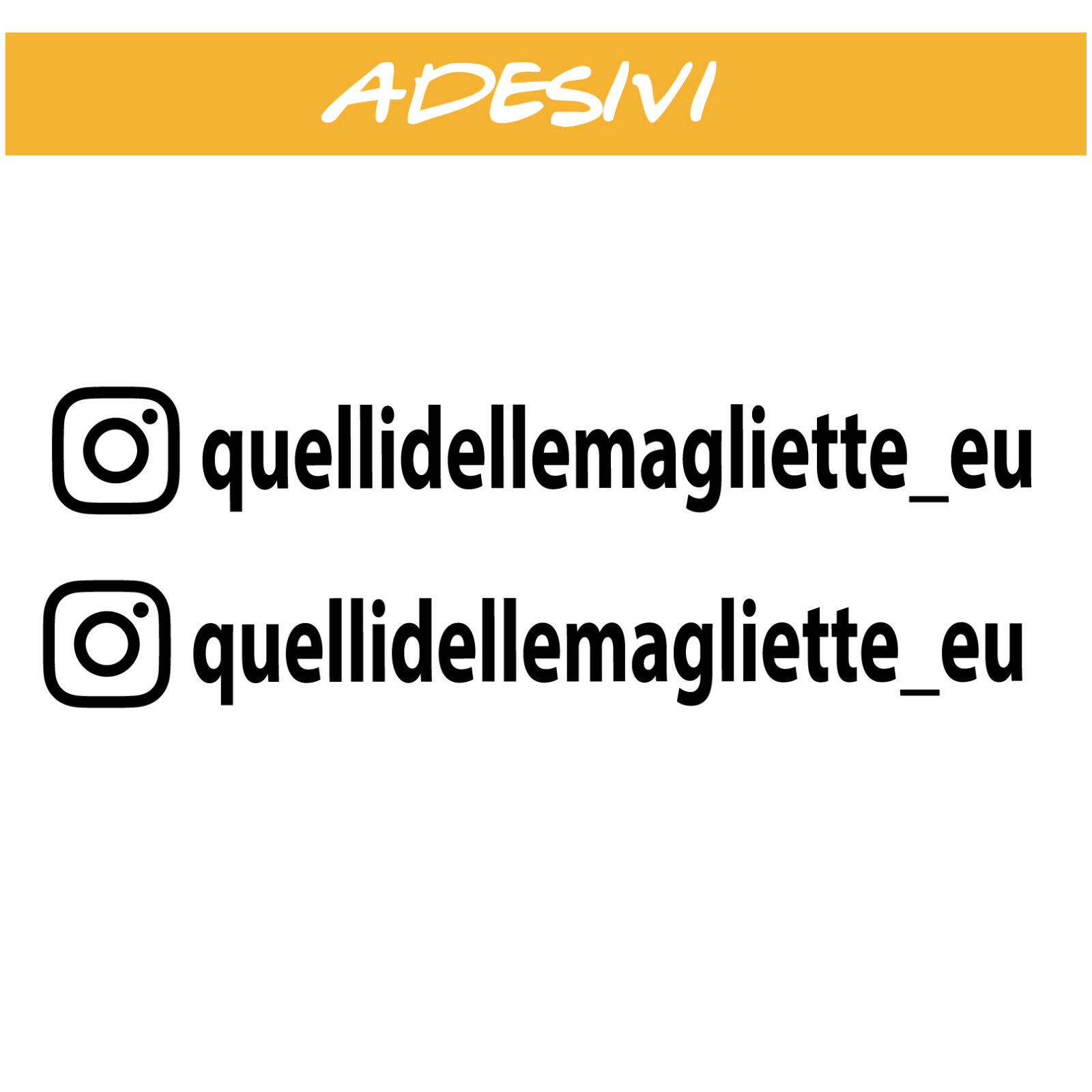2 ADESIVI PRESPAZIATI PER AUTO BICI MOTO INSTAGRAM FACEBOOK SITO cm 20x3 - Foto 5 di 6