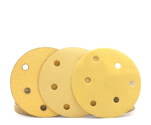 5"(125mm)6 Holes Flocked Yellow Sanding Disc Self-adhesive Sandpaper 80-800P - Picture 6 of 10