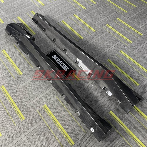 For Ford Mustang 2015-2023 Real Carbon Fiber Bodykits Side Skirts Extension Lip - Picture 17 of 21