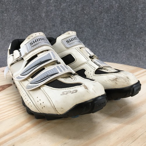 Shimano Shoes Womens 43 Cycling Pedaling Dynamics Sneakers Off White Leather - Picture 3 of 10