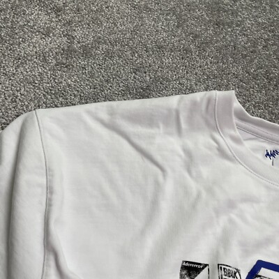 Zara Adererror Graphic T-Shirt Mens S/M White Crew Neck