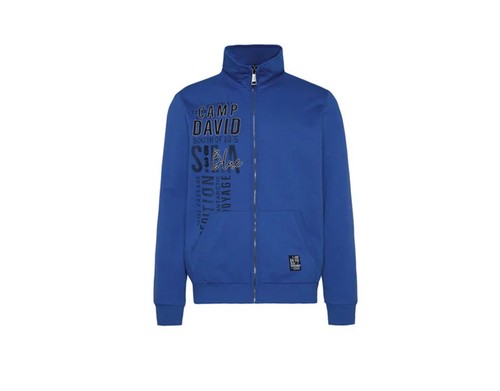 Camp David Sweatjacke Jacke Herren mit Druck/Stickerei Kängurutasche Stehkragen - Bild 2 von 11