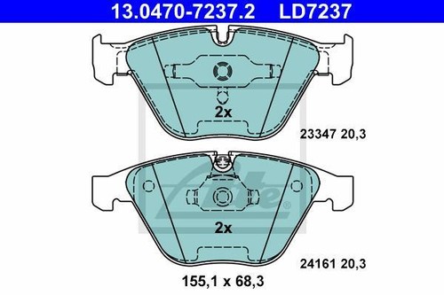 ATE Bremsscheiben + Ceramic Beläge BMW 3 E91 VORN Ø348 belüftet + WK - Bild 5 von 6