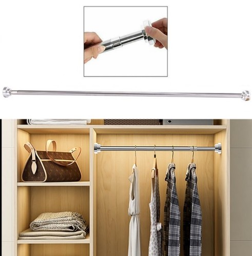 3x Dusch Vorhangstange Edelstahl ohne Bohren 55-85cm Vorhangstange Badewanne - Bild 6 von 11