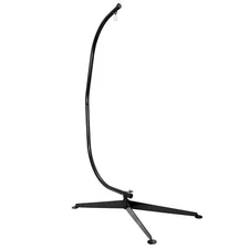 Hanging Hammock C-Stand for Chair Porch Swing Offset Base 360-Degree Rotation