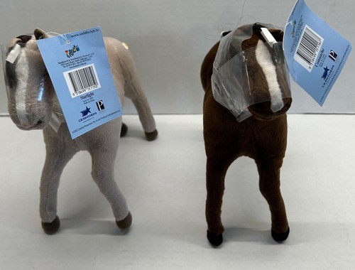 The Saddle Club 2 Set 2002 New Posable 26cm Plush Horse Starlight & Comanche - Bild 3 von 8