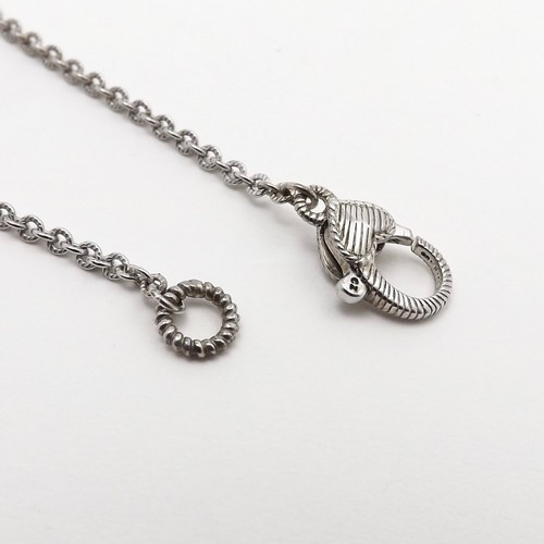 Judith Ripka Sterling Silver Floating by the Yard Textured Link Necklace 18in - 第 4/5 張圖片