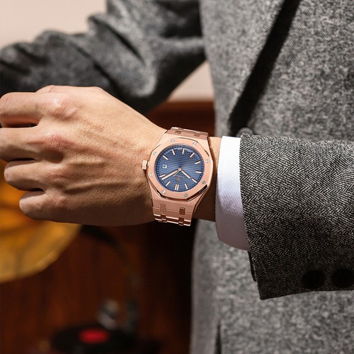 Men's Fashion Quartz Watch Date Stainless Steel Wristwatches Waterproof Luminous - Picture 8 of 19