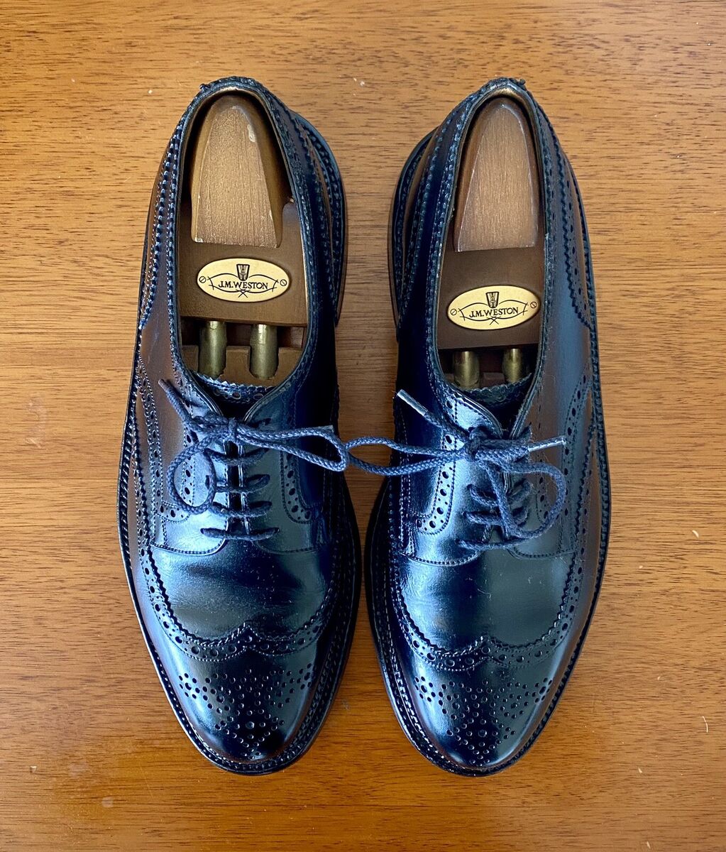 J.M. Weston Triple Sole Derby. 8D. Black Box Calf Wingtip J.M. Weston Triple Sole Derby. 8D. Black Box Calf Wingtip