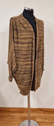Postcard from Brighton cardigan size 1 10/12/14 draped brown open NEW black - Picture 2 of 11