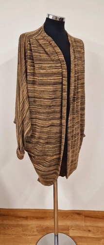 Postcard from Brighton draped cardigan size 1 10/12/14 brown black open NEW - Picture 1 of 11