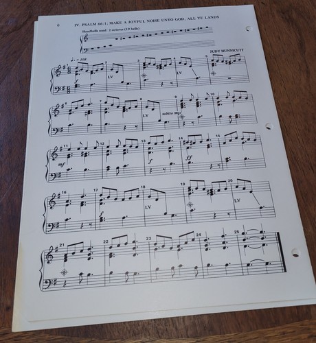 Four Psalm Preludes Judy Hunnicut Ephemera Spiritual Sheet Music For 2... - Picture 3 of 3