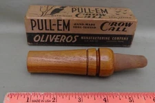 Oliveros "Pull-UM" Crow Call, NIB, Never Used, Metal Reed, C. 1957